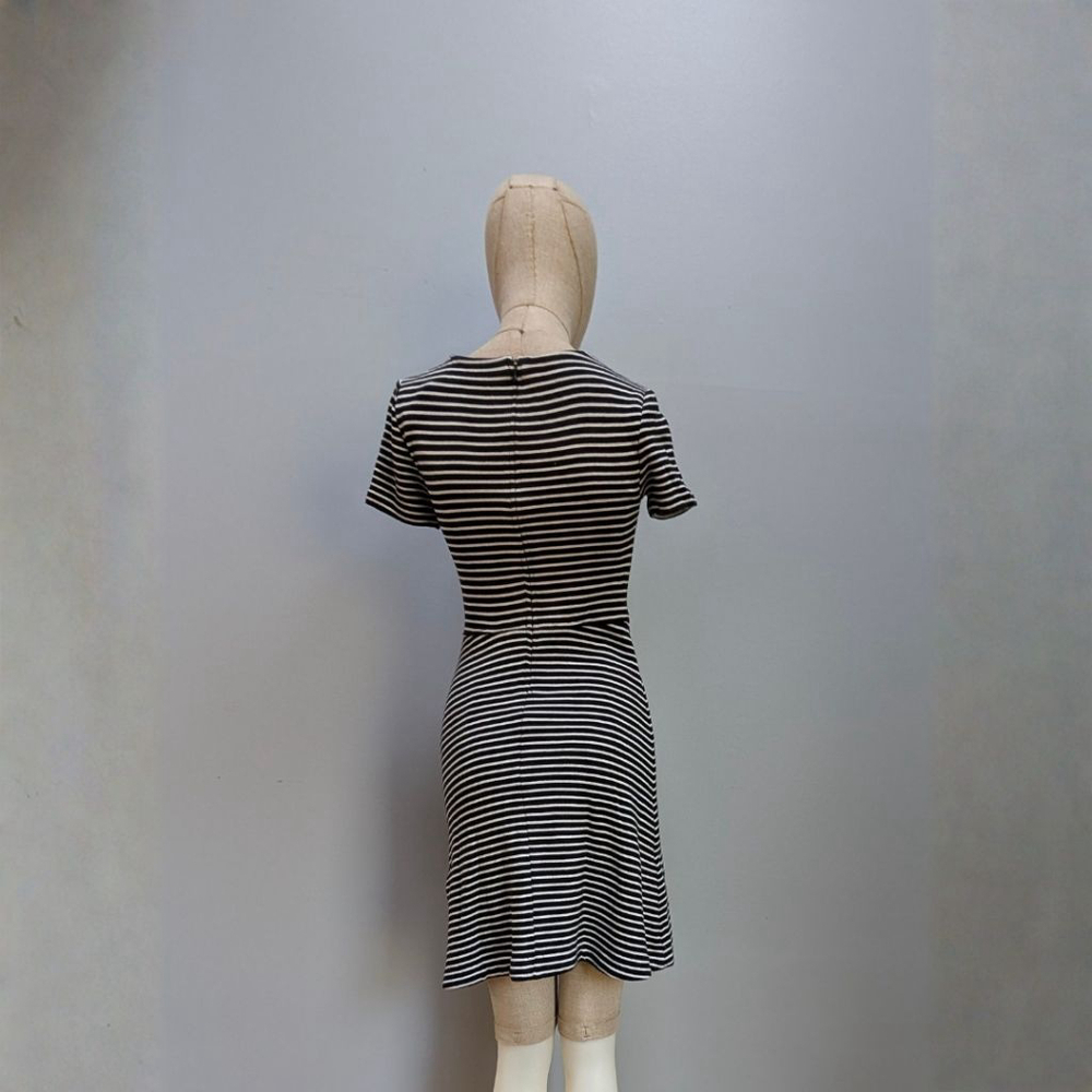 Madewell Black White Striped T-Shirt Dress - XS - Picture 3 of 9